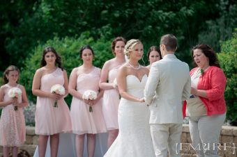 wedding ceremony at bridges golf course