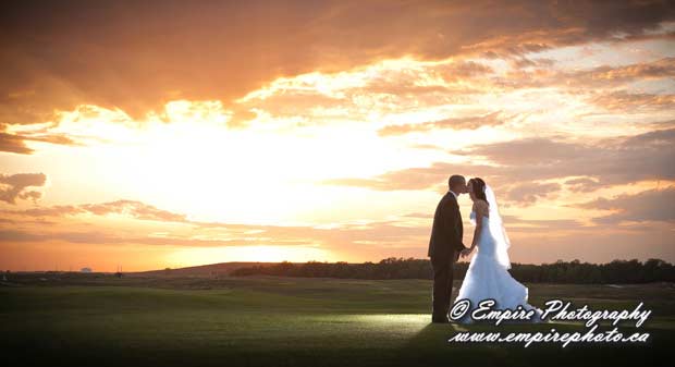 southwood golf course wedding sunset