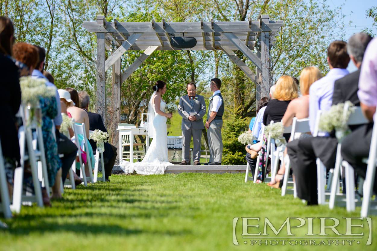 ceremony at the barn