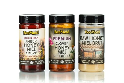 Product photos of honey by beemaid