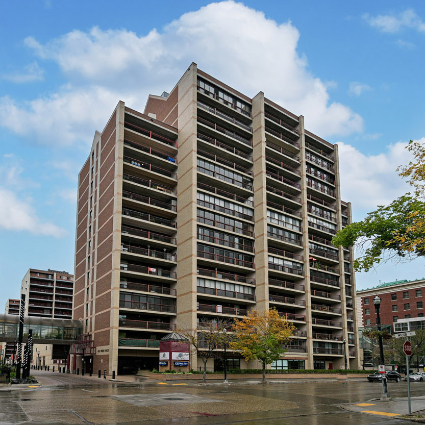 Apartment complex exterior daytime