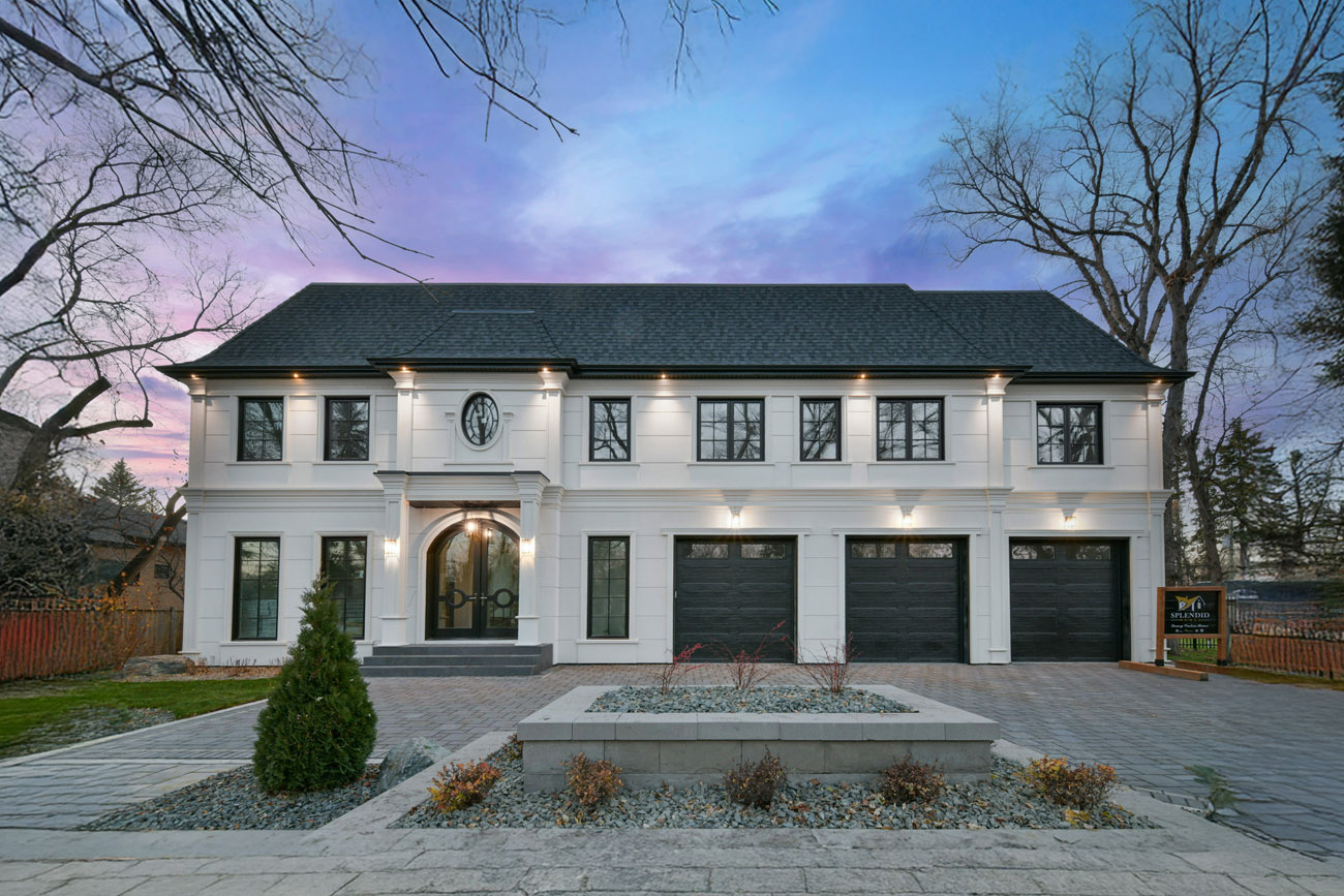 dusk shot of showhomes exterior