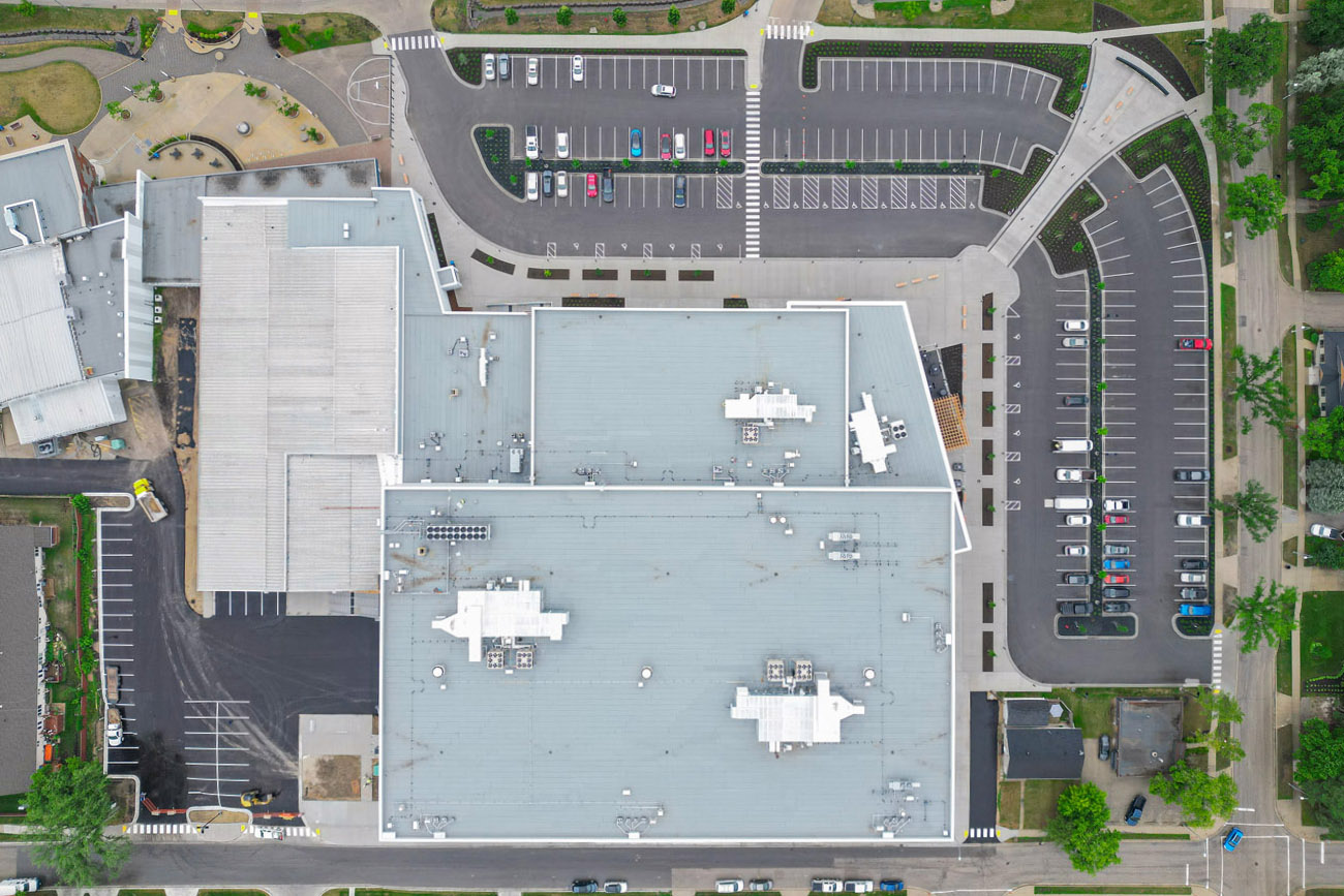 Drone birdseye view